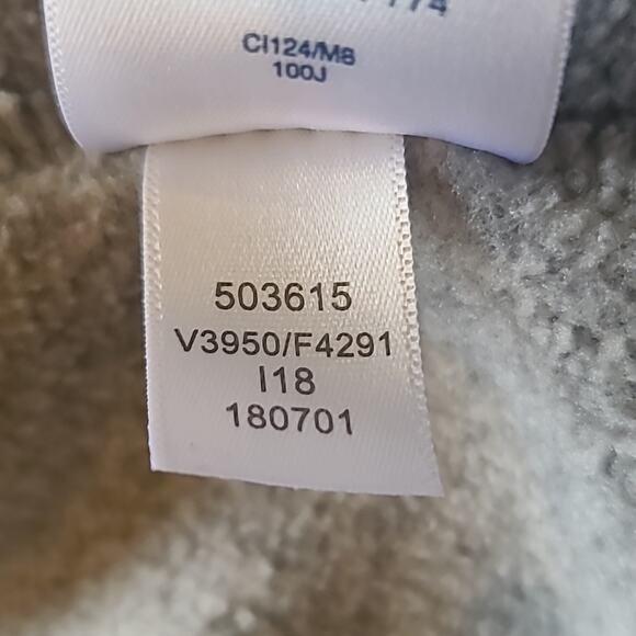 Land's End Women's Sweater Fleece Grey Coat Size M - Picture 10 of 10